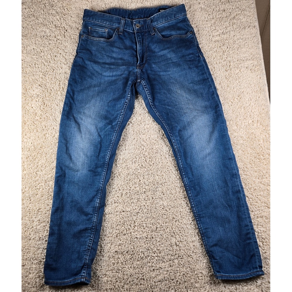 Bonobos Mens Premium Stretch Denim Jeans‎ 31x30 Medium Wash Blue Straight Slim